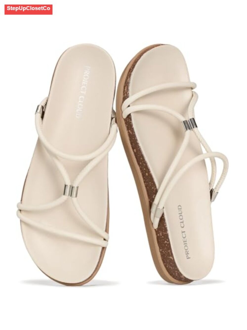 Womens Lightweight Slide Sandals with Plush Insole Non-Slip Summer